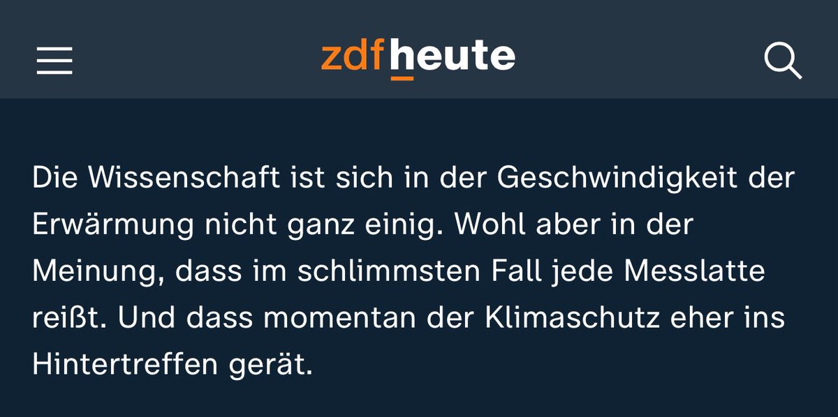 Ich wäre ganz froh, „die Wissenschaft“ hätte etwas weniger Meinung.

zdfheute.de/panorama/extre…