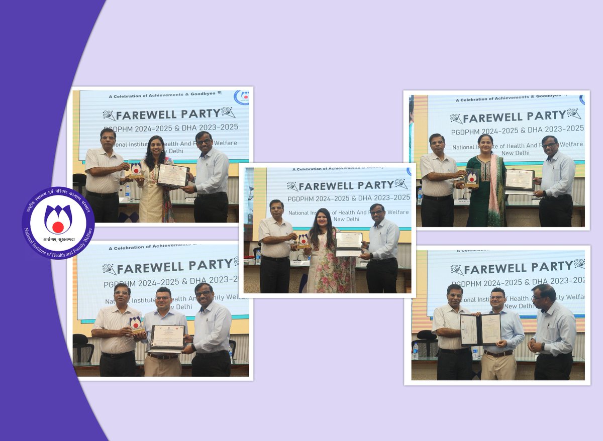 🎓 Farewell 2025 🎓 

Marking heartfelt send-off to graduating batches, NIHFW bid farewell to the PGDPHM (Batch 2024–25) and DHA (Batch 2023–25) students today. We extend our best wishes for their future endeavors and success in the journey ahead! 
#Farewell2025 #GraduationDay