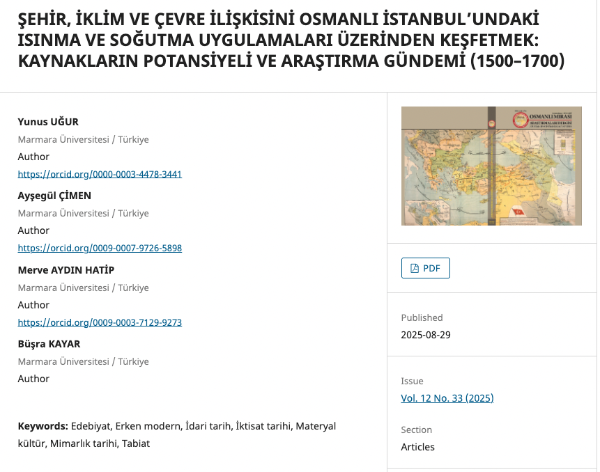 TarihMarmara's tweet photo. Bölüm hocalarımızdan Doç. Dr. Yunus Uğur (@uguryunus) ve Dr. Öğr. Üyesi Ayşegül Çimen'in yazarları arasında bulunduğu makale, Osmanlı Mirası Araştırmaları Dergisi'nin 33. sayısında yayımlandı. @marmara1883

Makaleye erişmek için tıklayınız: https://t.co/zIczCoKilw https://t.co/0C2auoK7Hy
