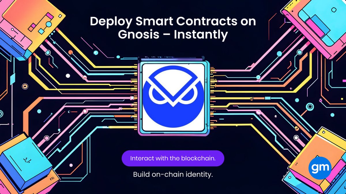 gmcheap's tweet image. Say GM on Gnosis
⚡️ Deploy made easy on @gnosisdao !!
Smart contracts live onchain in seconds → cheap, fast, seamless 🚀

 Start here: gm.cheap/?tab=deploy&amp;amp;fi…

@gmcheap #Gnosis #Deploy #Onchain