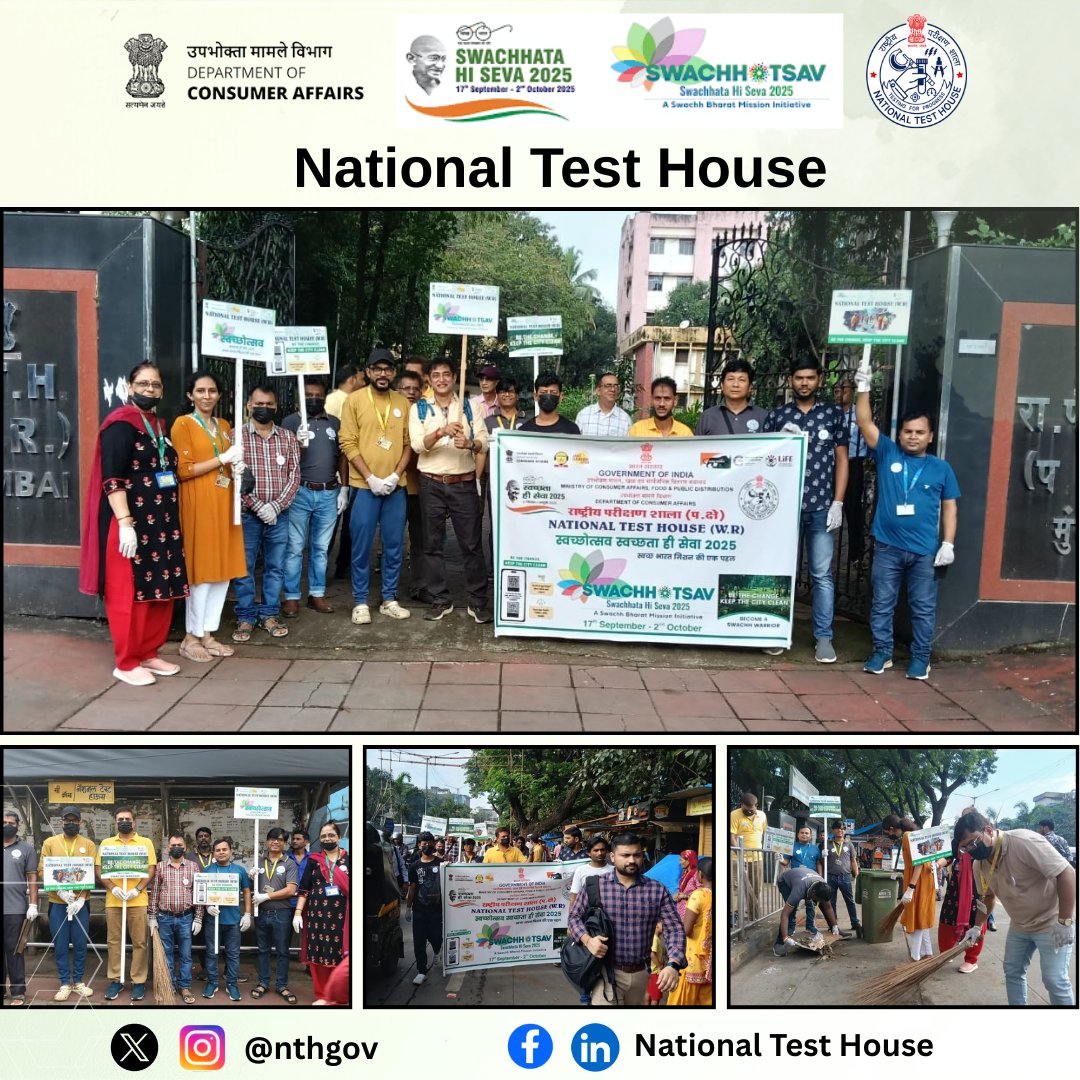 NTH Mumbai actively participated in “Swachhata Hi Seva 2025”. With the spirit of Ek Din, Ek Ghanta, Ek Saath, our team came together to spread awareness and contribute towards a Garbage-Free India. #Swachhotsav #SHS2025 #SwachhBharat