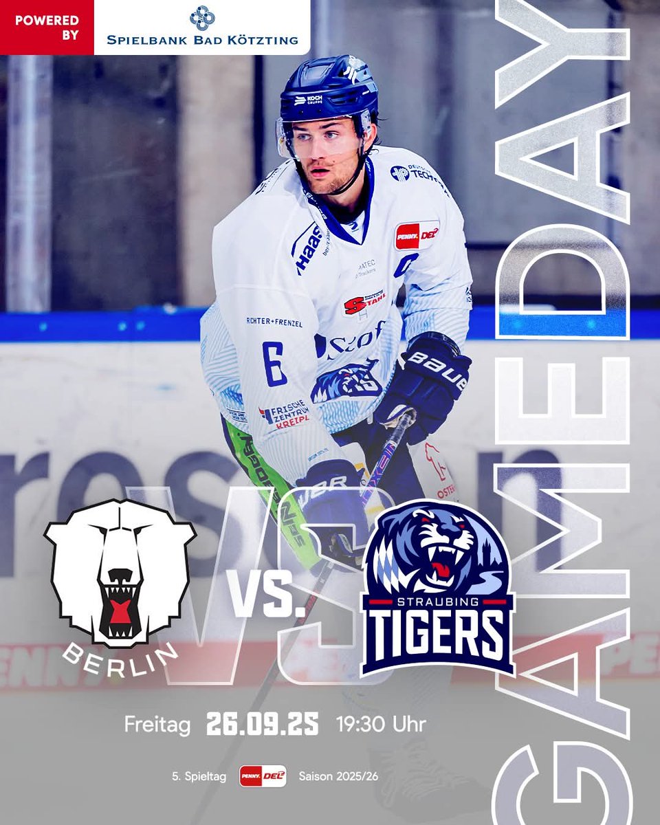 🟦 G A M E D A Y ⬜

Gastspiel beim amtierenden Meister 🔥

🆚 Eisbären Berlin
⏰ 19:30 Uhr
🏟️ Uber Arena

#tigershockey