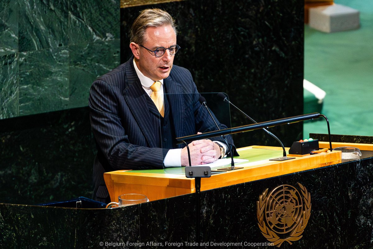 BelgiumMFA's tweet photo. 🇧🇪🇺🇳 At the #UNGA80 General Debate, PM @Bart_DeWever delivered a clear message. He focused on peace, prosperity, and progress.

[1/4]⤵️ https://t.co/gwEvz17W9n