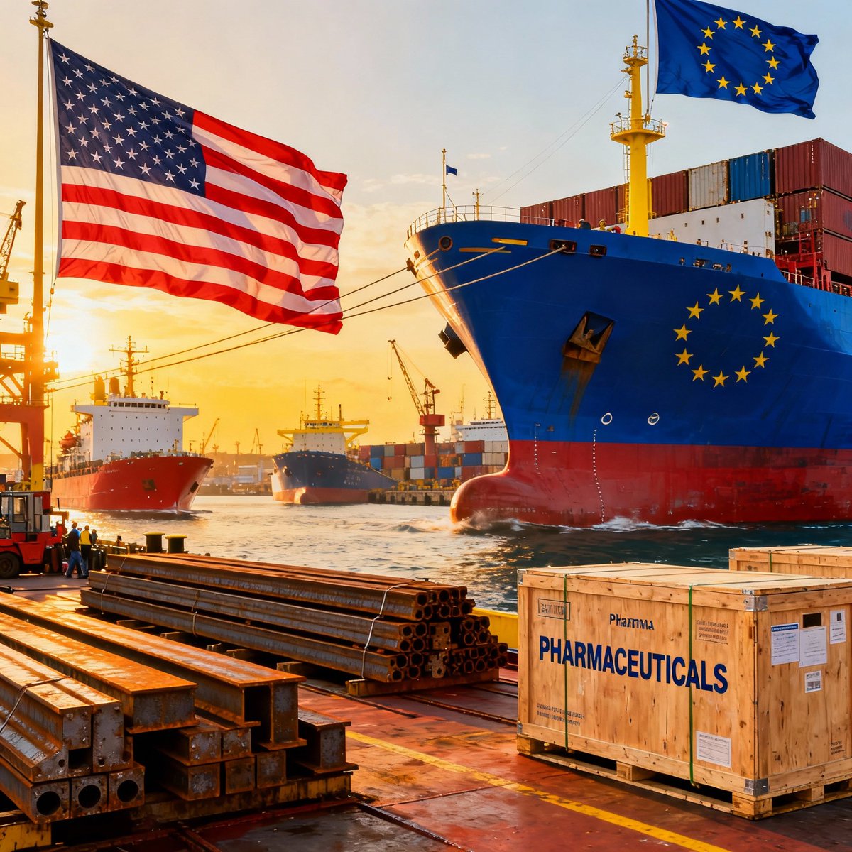 globe_easy's tweet image. US announces steep new tariffs on pharma (100%), trucks (25%), cabinets (50%), furniture (30%) from Oct 1. EU plans 25-50% tariffs on Chinese steel. #GlobalTrade #Tariffs #TradeTensions #USTrade #EUTrade #Pharma #Steel #TradeWar