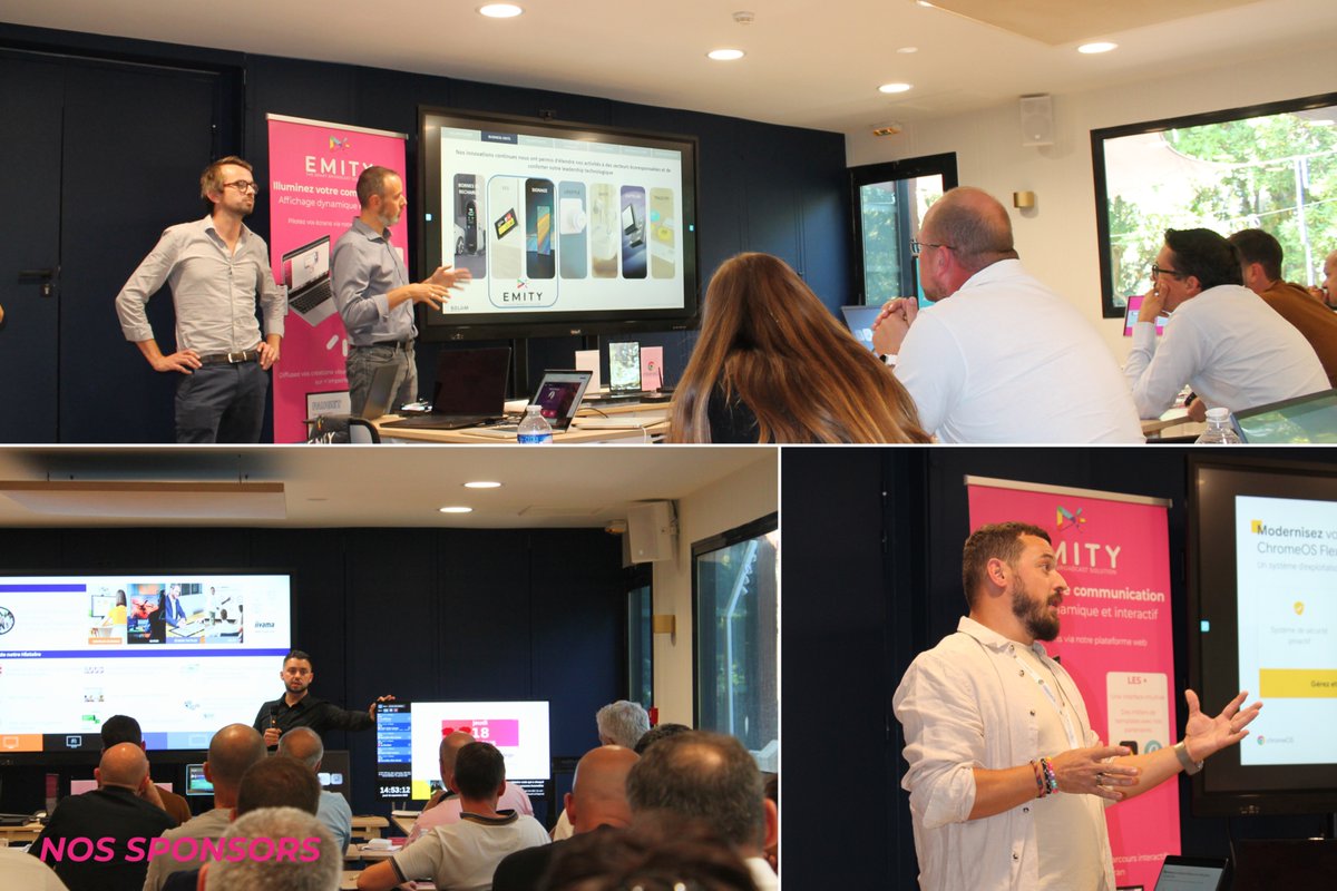 EmitySignage's tweet image. Découvrez nos premières images de la seconde édition de notre séminaire partenaires ! ☀️

L’évènement a eu lieu jeudi 18 septembre (déjà une semaine 🫣) avec une cinquantaine de partenaires du monde de l’affichage dynamique !