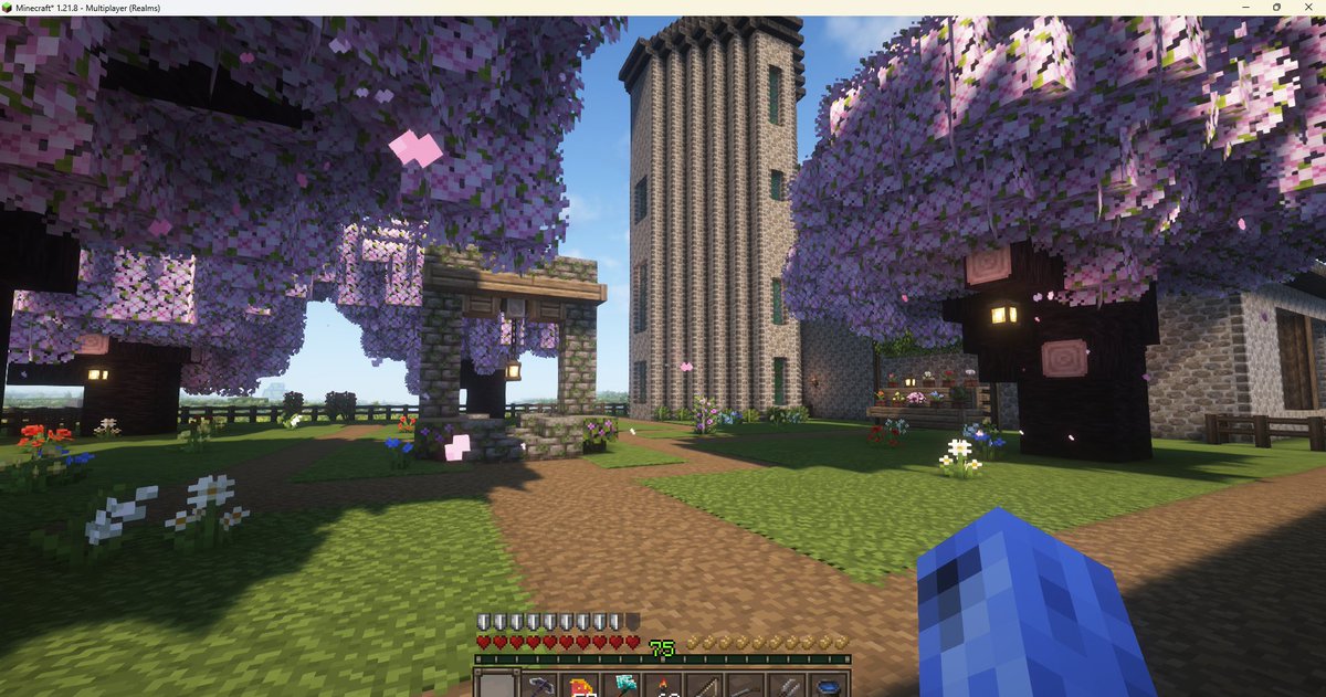 Dabkingg710Dab's tweet image. working on my flower garden #Minecraftjava