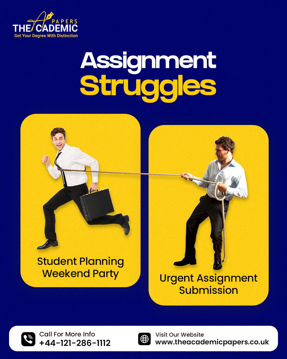 AcademicPapers3's tweet image. 🎉 Weekend plans ready… then BOOM, an urgent assignment hits? 😩

Don’t stress, our UK experts deliver plagiarism-free work, on time.

📚 Balance studies &amp;amp; life, stress-free.

🚀 Get expert help today!
Contact us: +44-121-286-1112
🌐 theacademicpapers.co.uk/assignment-wri… 

#Assignments