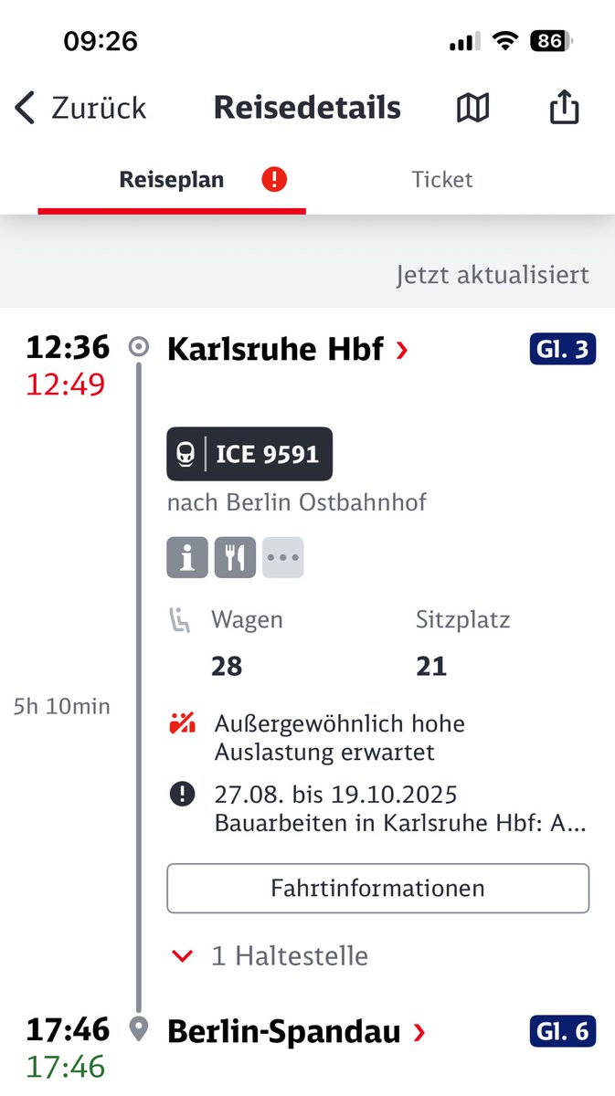 Bei den Partnern aus Dresden stand gestern Abend Zugbindung aufgehoben und als Grund behördliche Maßnahme ICE 9591. wie kann das am Vortag ein Grund sein?