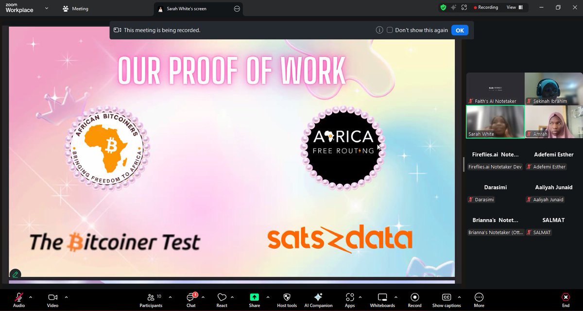 evento_so's tweet image. 🚀 Day 5 of #hack4freedom was electrifying!
A huge thank you to @IamWhiteSarah, General Manager of @afribitcoiners for sharing invaluable insights on building community-focused solutions in the African Bitcoin space.
She highlighted key initiatives like the Bitcoiner Test and…