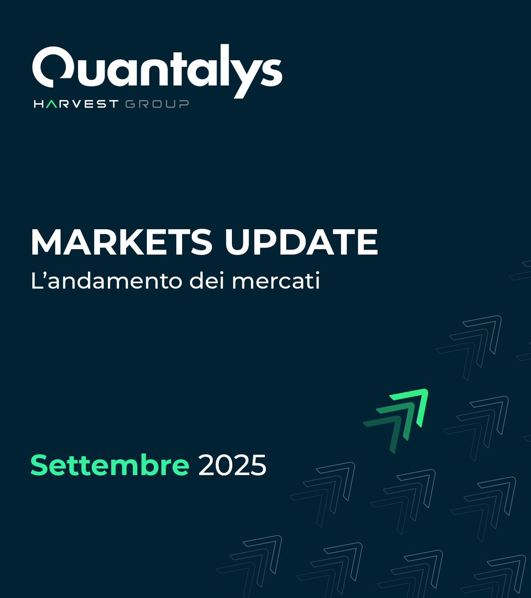 QuantalysItalia's tweet image. 📉#MarketsUpdate: il punto sui #mercati tramite #Quantalys.  

Quale è stato l&apos;andamento di settembre 2025?
🔎Wall Street corre con i tech, Europa arranca; Fed taglia i tassi; geopolitica accellera.

👉 Leggi al link l&apos;articolo: bit.ly/4nnHyQx