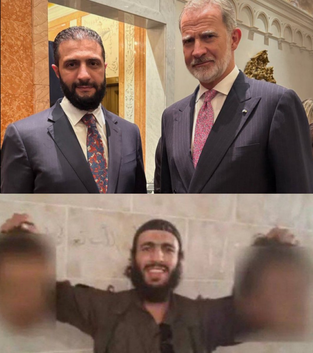 El silenci còmplice de tots, absolutament tots els partits polítics catalans davant d'aquesta fotografia és indignant. El cap d'estat de l'estat espanyol fotografiat-se amb un yihadista islamista que tallava caps i els exhibia orgullós.