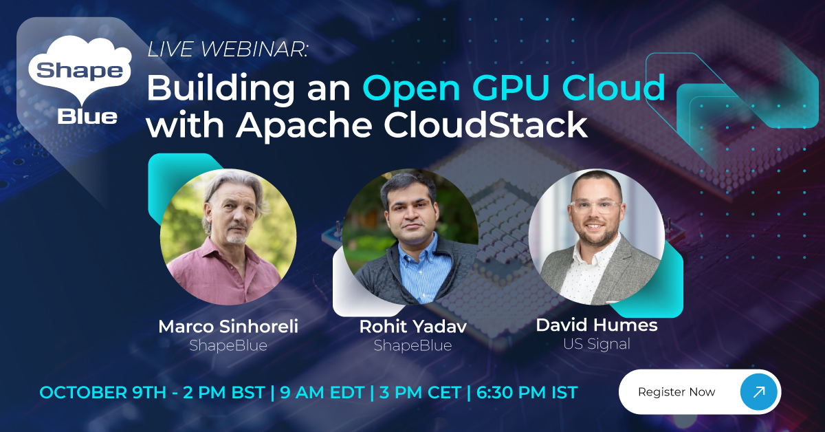 shapeblue's tweet image. Managing GPUs in the cloud doesn’t have to be complex. See how Apache #CloudStack simplifies GPU discovery, passthrough, vGPUs & provisioning for VMs & Kubernetes.
Join our Oct 9 webinar - Building an Open GPU Cloud with Apache #CloudStack!
👉 go.shapeblue.com/85paUH