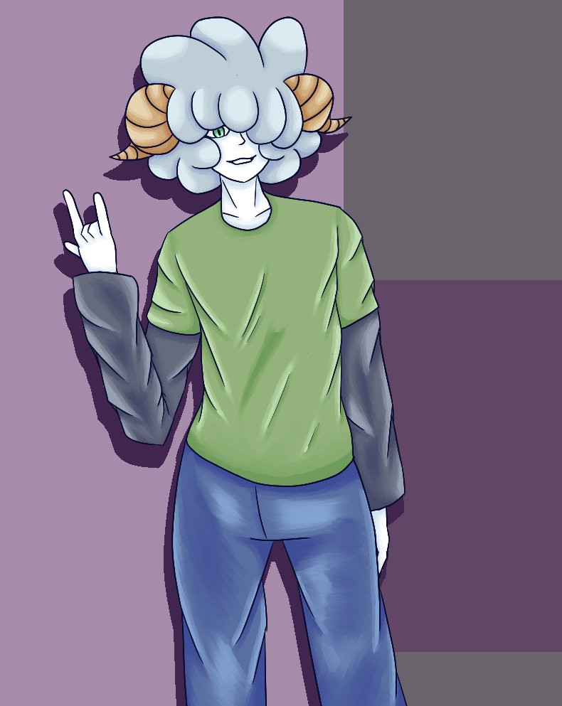 Even during moments of art block, I can always rely on doodling this fuckass sheep