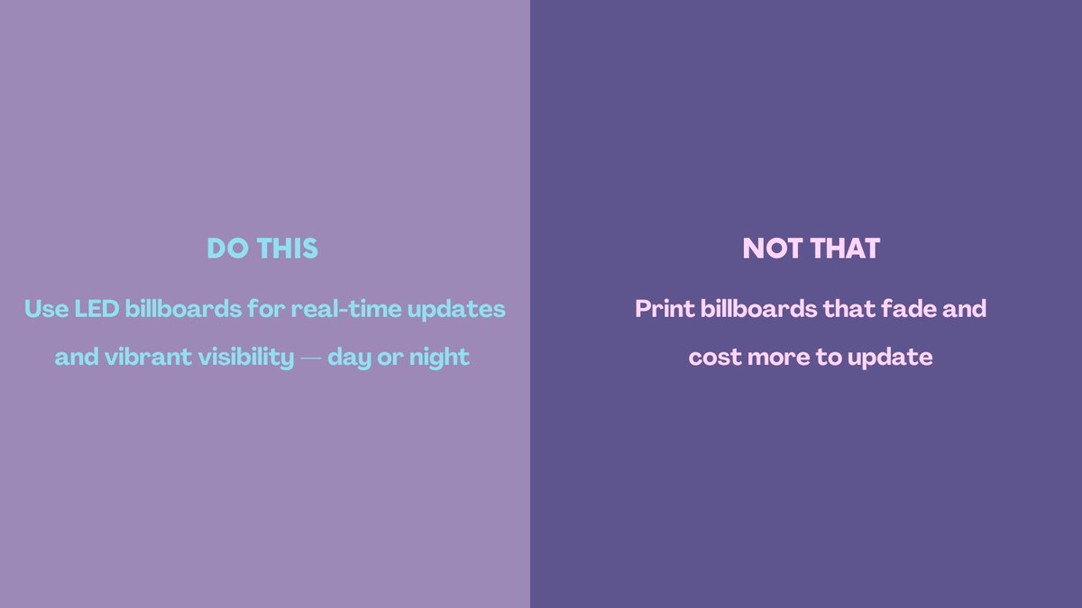 DgiconLED's tweet image. Why stick with outdated print when you can go digital?
LED billboards give you bright, dynamic, and update-anytime displays — with zero reprint costs.
#DoThisNotThat #LEDBillboards #SmartAdvertising #ledscreen