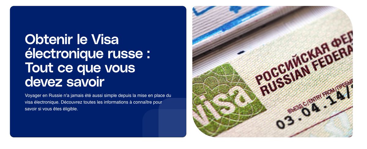 📌 Nouvel article sur le blog de la Ruspatriation : 

Obtenir le Visa électronique russe : Tout ce que vous devez savoir. 

🔗 Cliquez ici pour lire l'article. (ruspatriation.com/voyages/visa-e…)