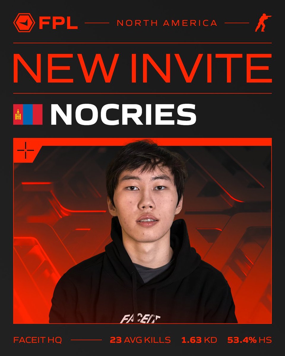 TheCSTimes's tweet image. &apos;nocries&apos; has officially been invited to FPL on his final day of playing in FACEIT New York HQ ‼️

He has also accepted the invite 👀