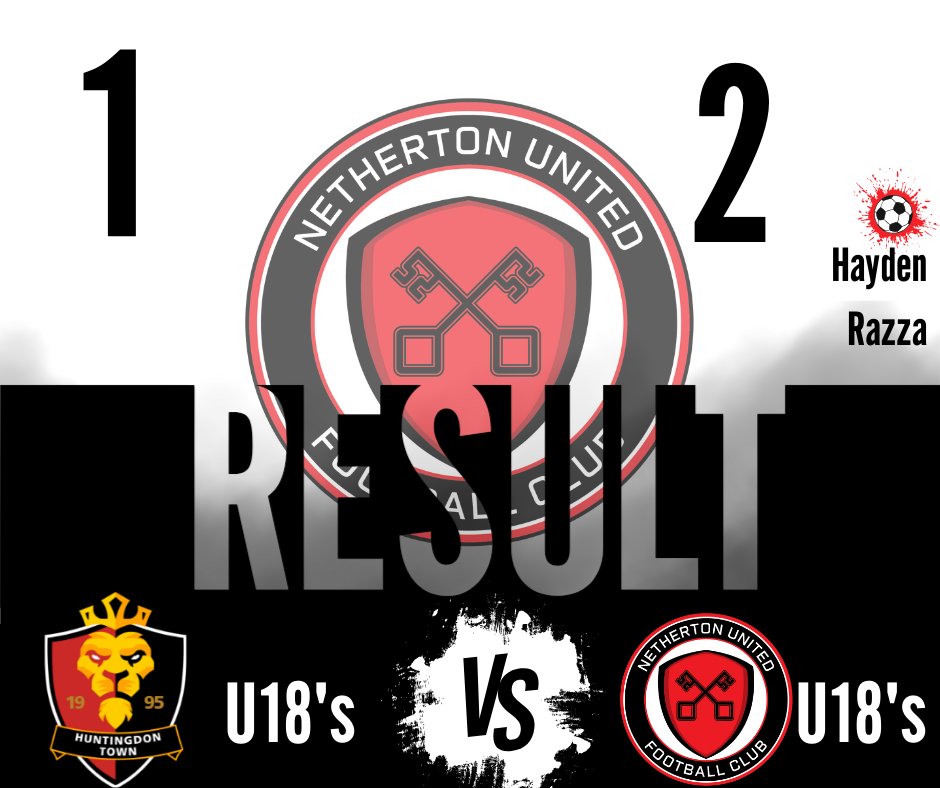 Results from Last nights U18's Match,
Netherton 2 - 1 Huntingdon Town 

Goals from Hayden &amp; Razza

Well done lads

#nethertonunited #U18s