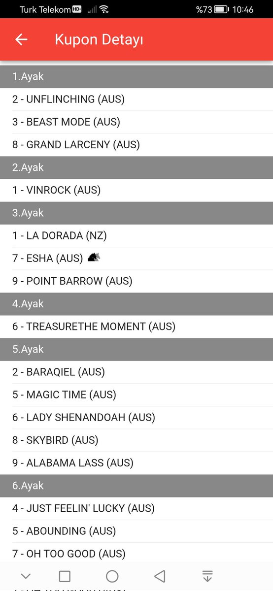 🏇MONNEE VALLEY🏇
26LI GANYAN
BOL ŞANS DİLİYORUM ARKADAŞLAR