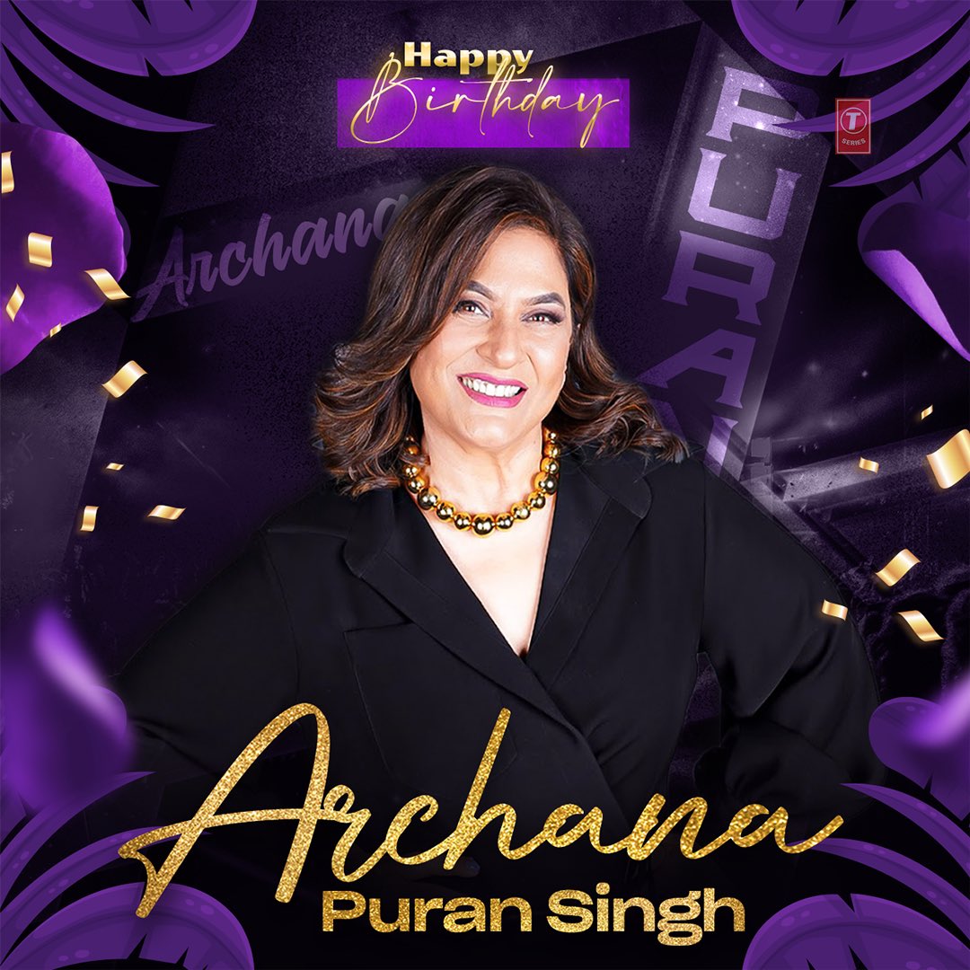 TSeries's tweet image. The laughter queen who rules our hearts — Happy Birthday, #ArchanaPuranSingh 

#TSeries #HappyBirthdayArchanaPuranSingh