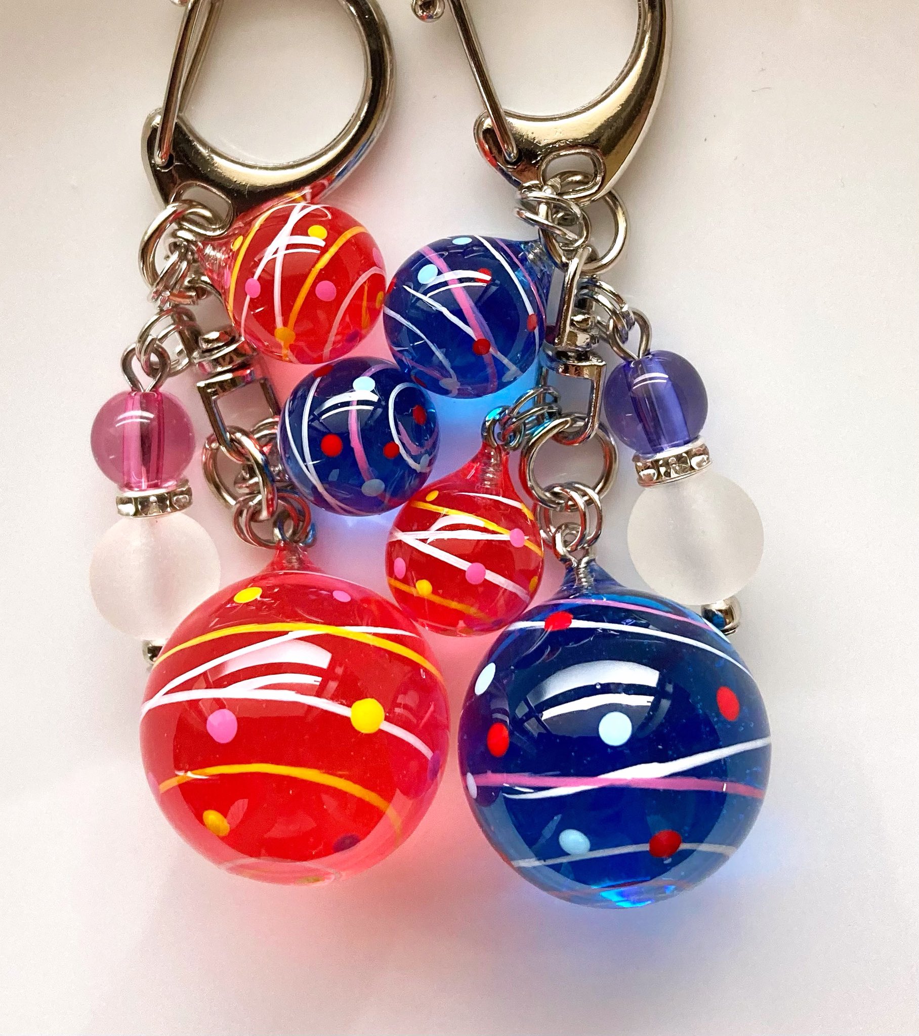 レジンキーホルダー　水風船　クリア　ハンドメイド レジンキーホルダー 水風船 クリア ハンドメイド ヨーヨー