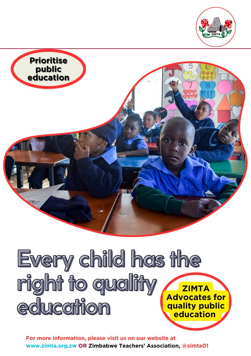 ZIMTA: Championing the right to quality education for all. #GoPublic #FundEducation #QualityEducationForAll
