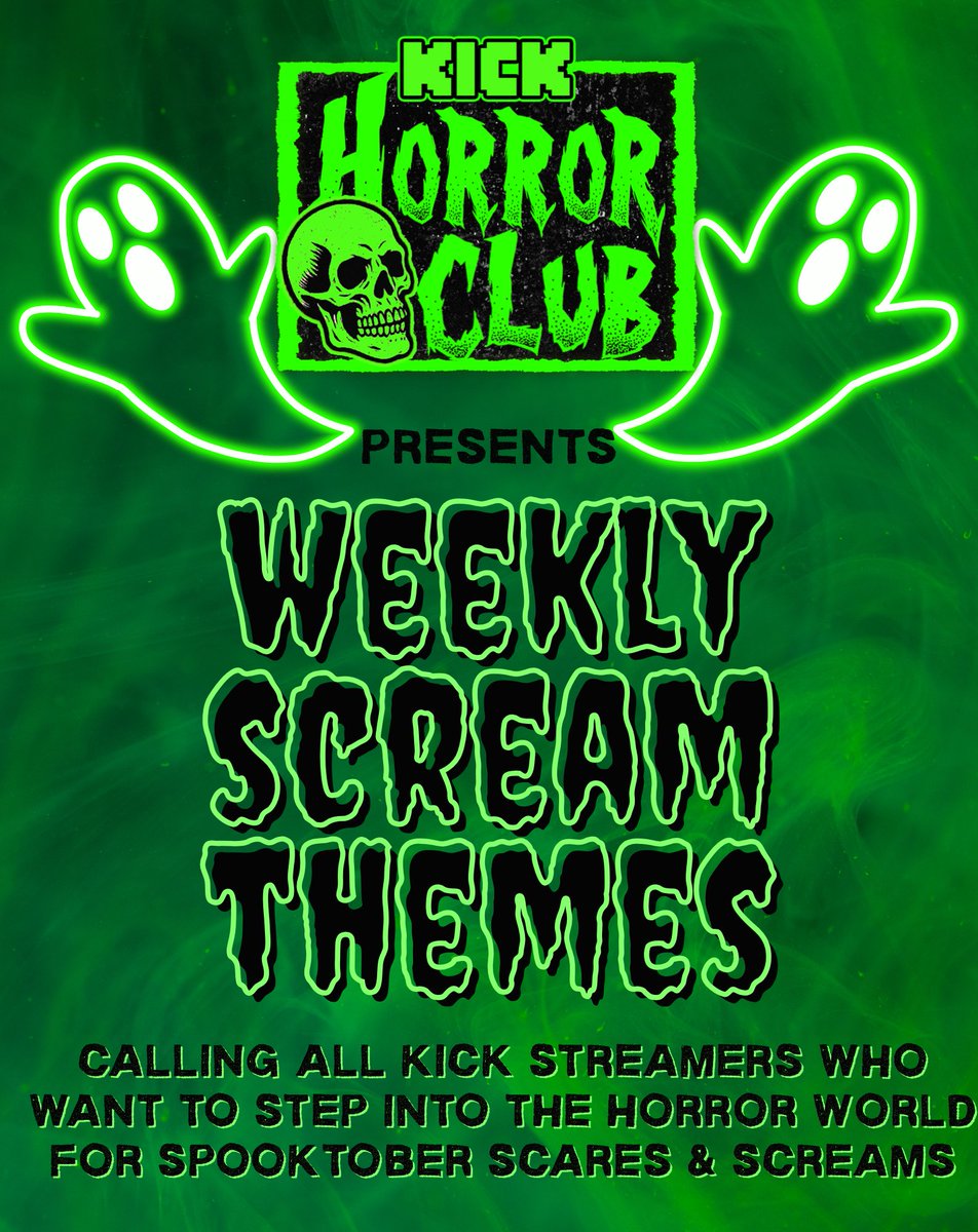 itslazeepanda's tweet image. How to get involved in the #KickHorrorClub WEEKLY SCREAM THEMES? 

💀Just pick a theme, a game, a day and post in the discord
💀Use the #KickHorrorClub and #KHC hashtags
💀 Use the same tags on your Kick Stream so we can find each other
💀 Do as little or as much as you like!!,…