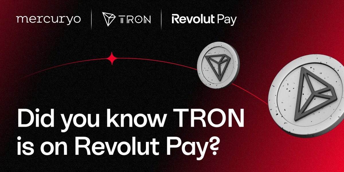 #TRX is right where you need it: in your hands 🔺 👐

Find <a href="/trondao/">TRON DAO</a> on Revolut Pay, cryptopowered by Mercuryo.

Making access effortless 💡