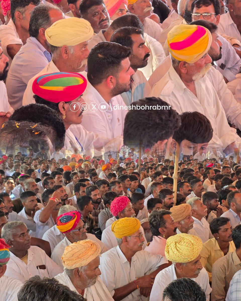 dineshbohrabmr's tweet image. जैसलमेर मे गौचार को बचाने के लिए हजारों लोग मौजूद...