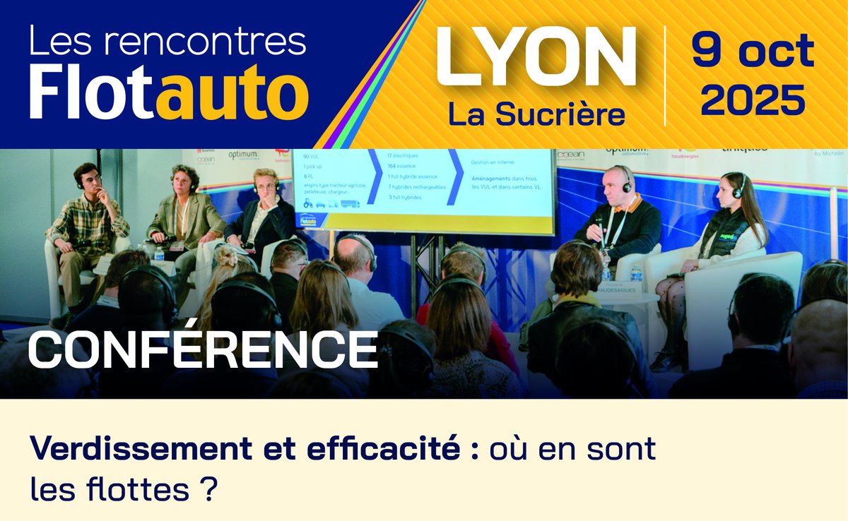 [🎤 CONFERENCE FLOTAUTO]
Verdissement et efficacité : où en sont les flottes ?

RDV le jeudi 9 octobre pour suivre les retours d'expérience de nos intervenants à ce sujet !

Plus d'informations et inscription 👉 zurl.co/ml9DX