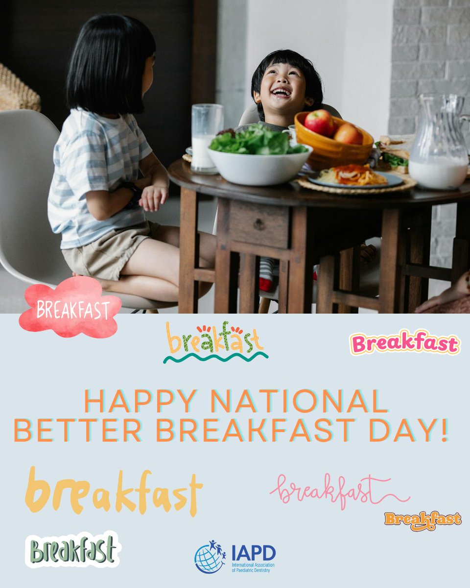 IAPD_World's tweet image. National Better Breakfast Day! 
Choosing whole grains, fresh fruits, and proteins not only boosts overall health but also supports strong teeth and gums. 
Don’t forget to brush after enjoying your healthy breakfast for a bright smile! #BetterBreakfastDay #HealthyEating #IAPD