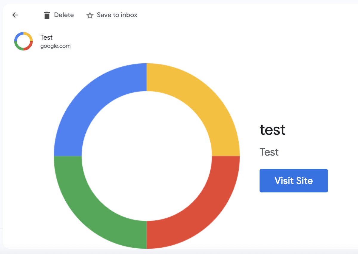 zeeshanhasan's tweet image. Did Google just run a sponsored email ad called test — or was that an oopsie? #GoogleTest #Google