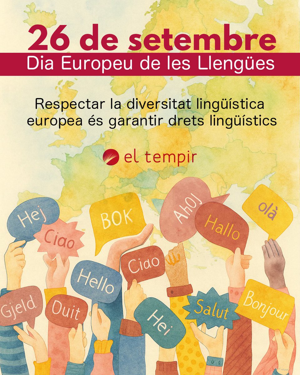 1/6

🗓️ El 26 de setembre és el Dia Europeu de les Llengües.

A Europa “conviuen” 225 llengües originàries, un 3% de totes les llengües del món, juntamentamb amb d’altres procedents d’altres continents. Més de la meitat dels europeus són bilingües.
#DiaEuropeuDeLesLlengües