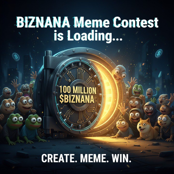 Biznanalive's tweet image. 🍌🚀 100 MILLION $BIZNANA up for grabs!
Think you’re the Meme King/Queen? 👑😂
Prove it. Enter the Biznana Meme Contest and claim your throne!

👉 Create. 👉 Meme. 👉 Win.
.
.
.

#Biznanamemes #BiznanaStrong #biznanarmy #MemeCoin #MemeTokens #Crypto    #memecontest #contestindia