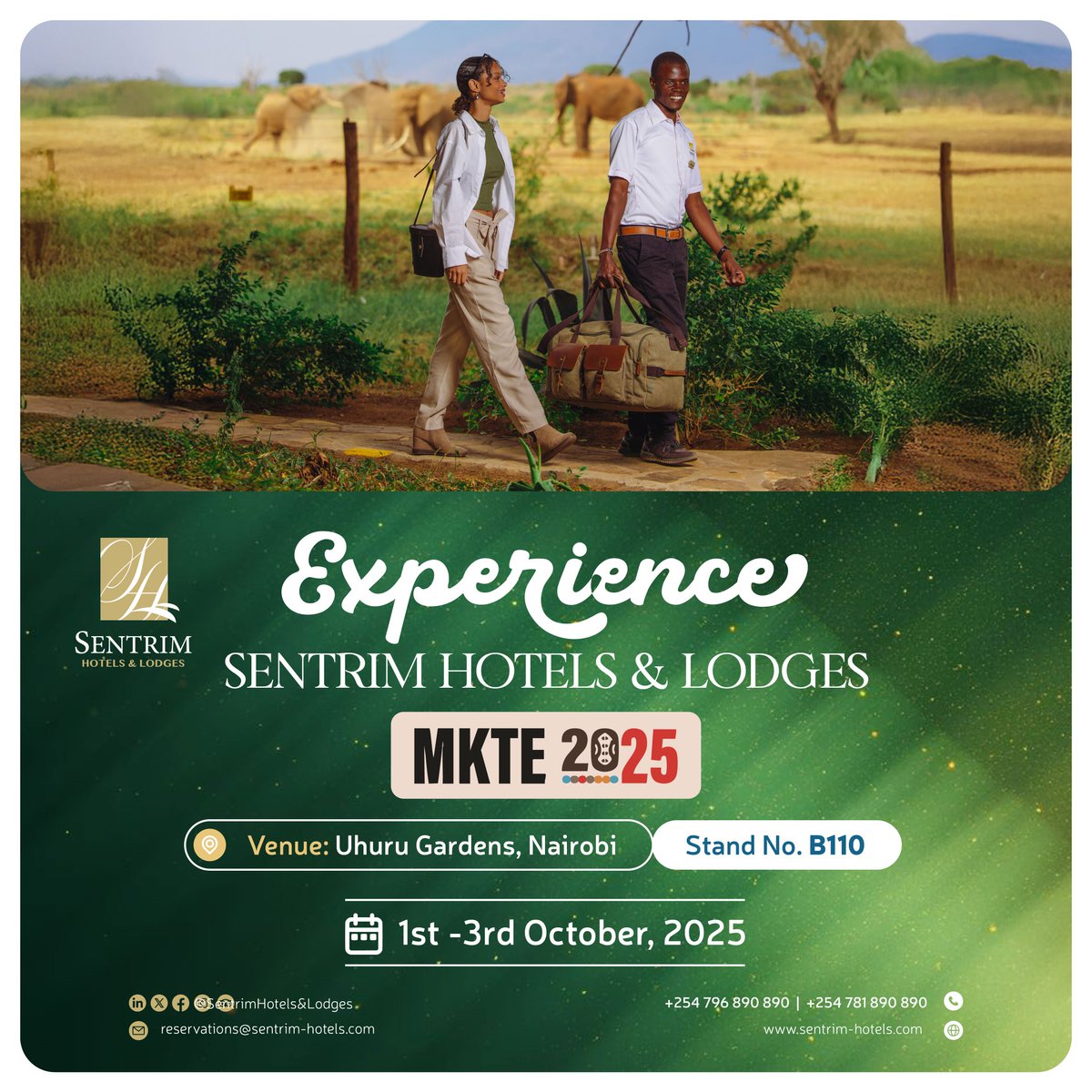 From the wild beauty of Amboseli, Mara and Tsavo, to the tranquil shores of Lake Elementaita and the refreshing coastline of Mombasa, we showcase the unforgettable experiences that make Kenya truly magical. Visit our stand at MKTE 2025 and let’s connect. 
#Sentrimhotelsandlodges