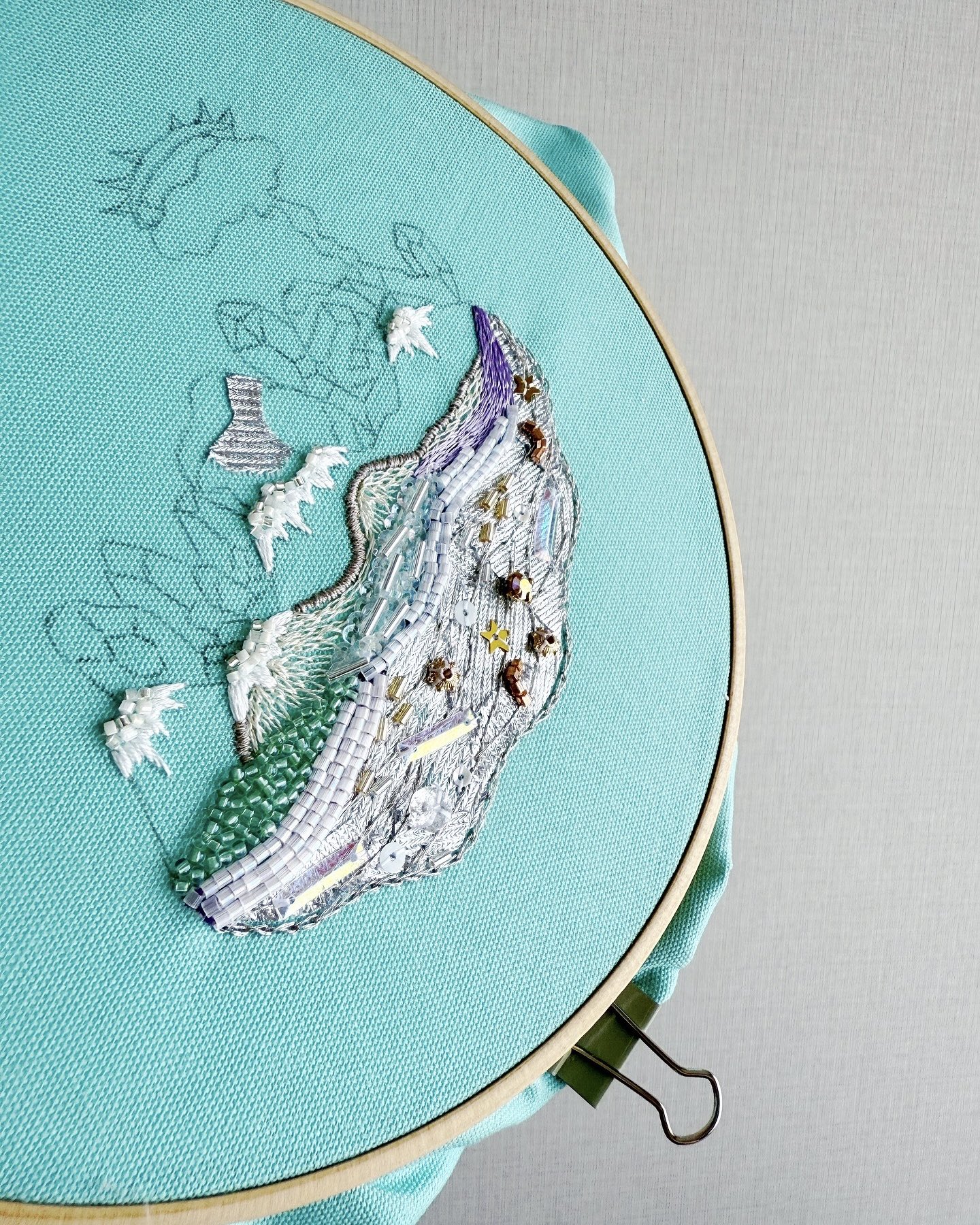 刺繍の絵 光影』 刺繍絵 刺繍アート | あきのかぜ
