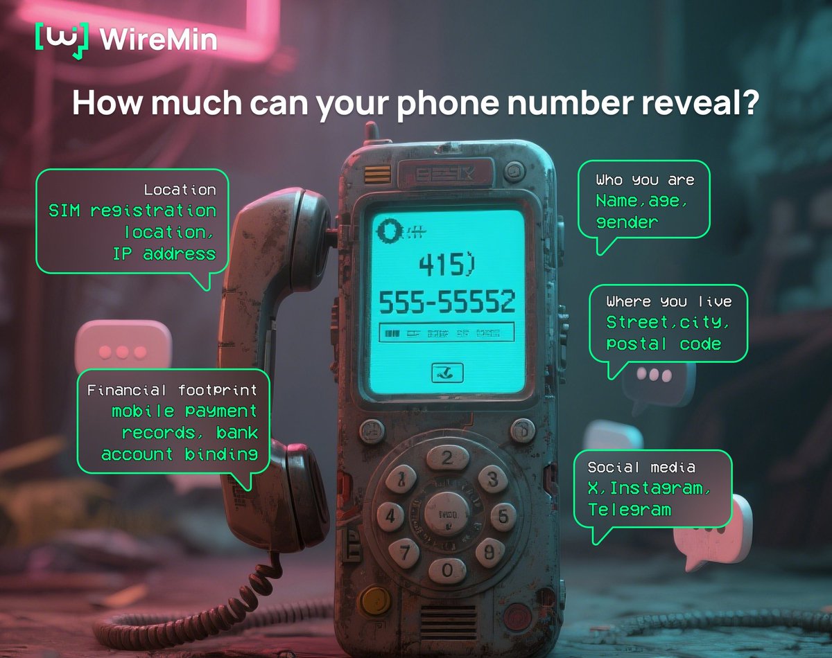 WireMin's tweet image. Your number is your identity. Why give it away just to chat?

WireMin needs zero phone number.

Stay anonymous. Stay free.

#decentralized #privacy #dataprotection