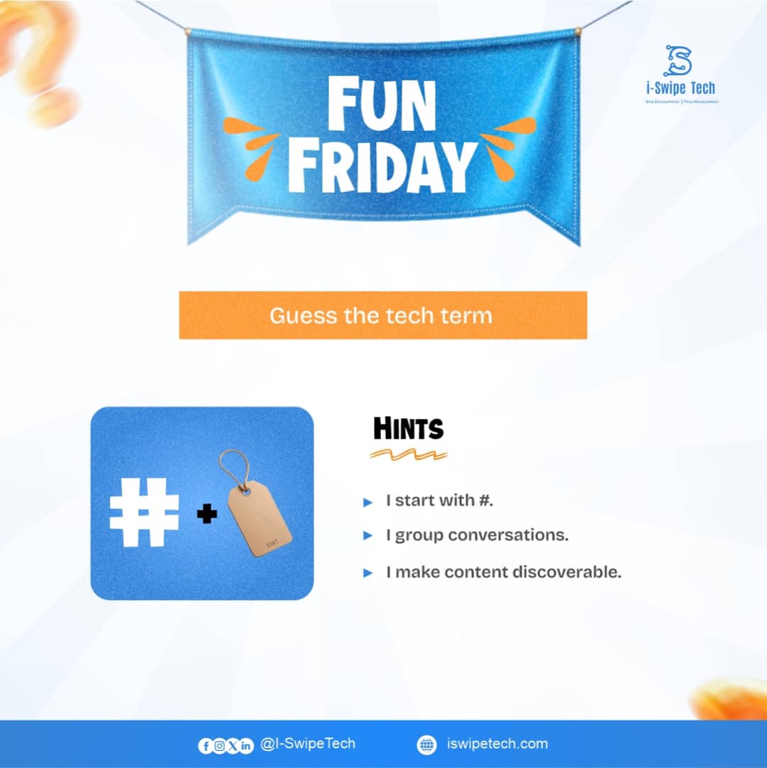 ISwipeTech's tweet image. The symbol that makes posts trend and brands pop? 
Yep, it’s #Hashtags 
Engagement unlocked.

Enroll in our academy to get that tech course you&apos;ve always wanted
#DigitalSkills #iswipetech