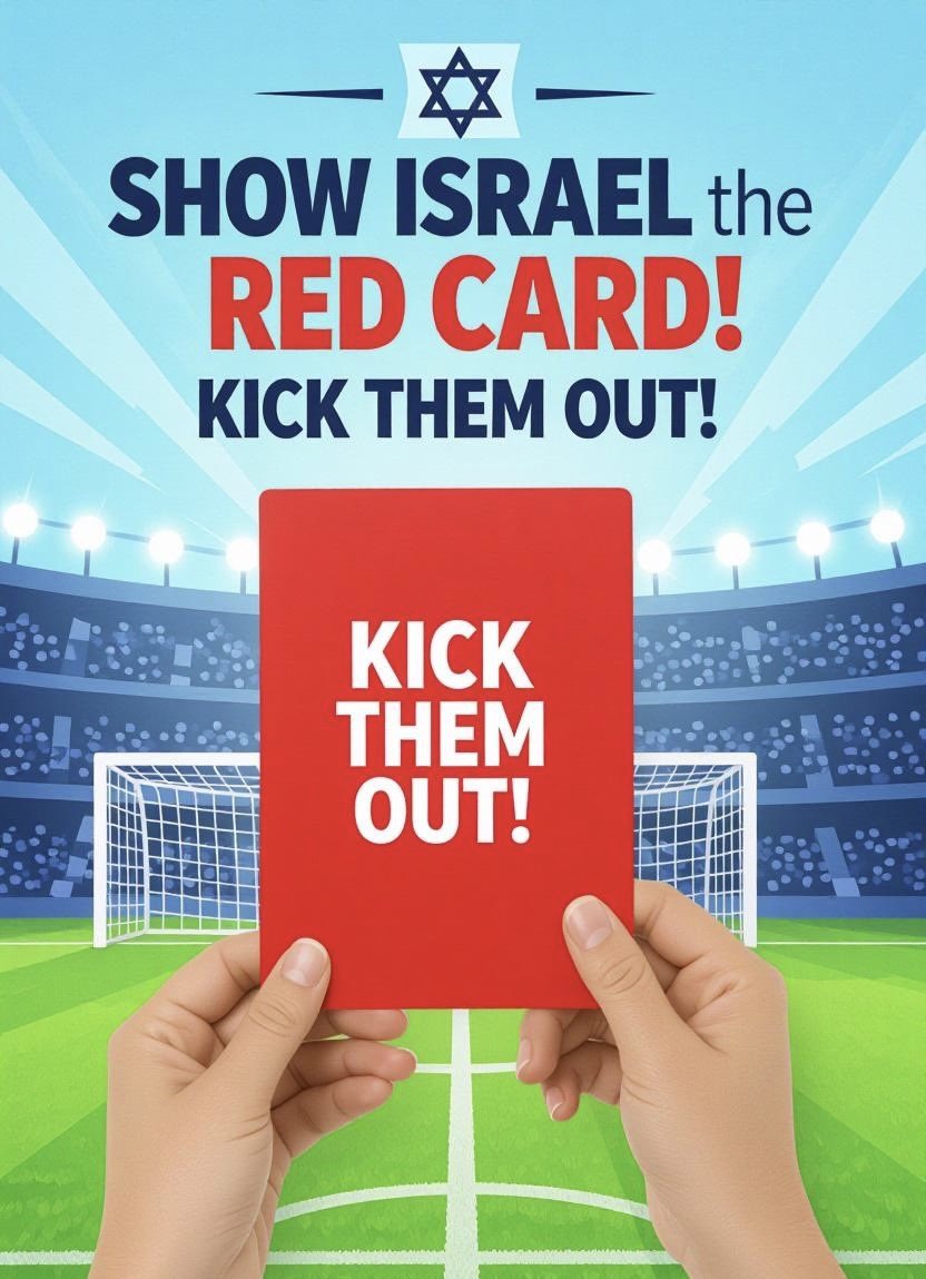 Hiding786's tweet image. Let’s show Israel the red card
#GameOverIsrael