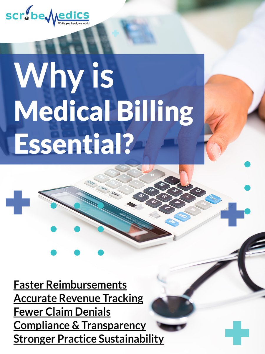scribemedicsllc's tweet photo. Medical billing isn’t just paperwork; it’s the engine of a healthy practice. Faster pay, fewer denials, better care. #ScribeMedics https://t.co/t2E2MrgTYe