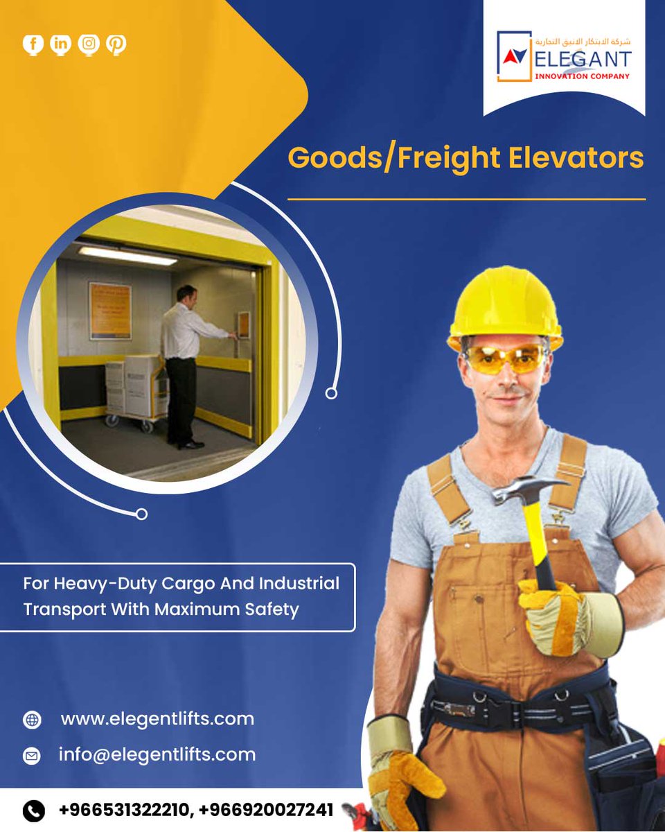 ElegentElevato1's tweet image. Efficient, reliable &amp;amp; safe! Our heavy-duty Goods &amp;amp; Freight Elevators ensure seamless cargo handling for warehouses, factories &amp;amp; commercial spaces. 
 elegentlifts.com

#FreightElevator #GoodsElevator #HeavyDutyLifts #IndustrialTransport #SafeTransport #LiftSolutions