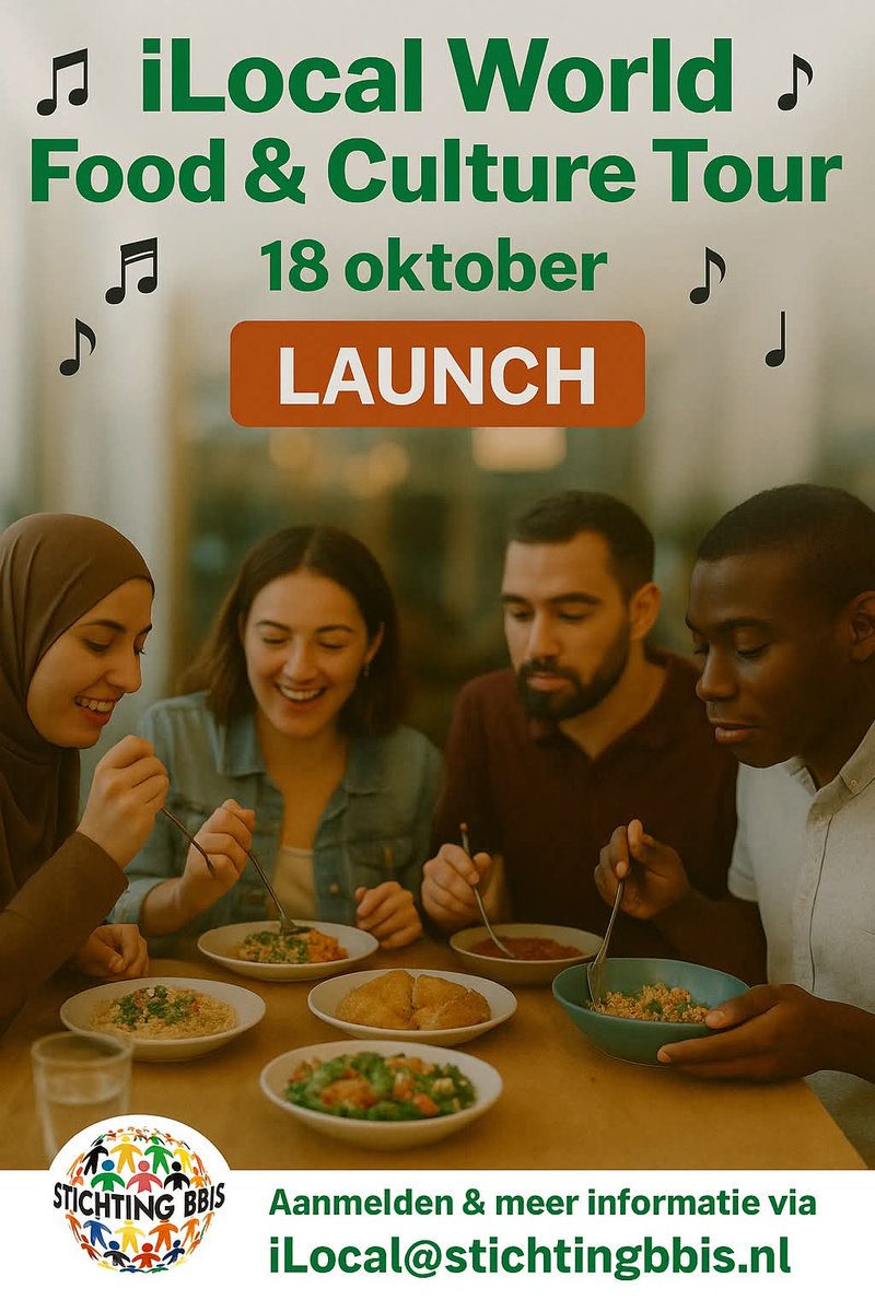 Over drie weken is het zover: de lancering van de iLocal World Food &amp; Culture Tour. Een unieke nieuwe maatschappelijke verbindingstour die de wijkcultuur centraal stelt.
Blijf op de hoogte en volg ons op social media voor meer informatie.