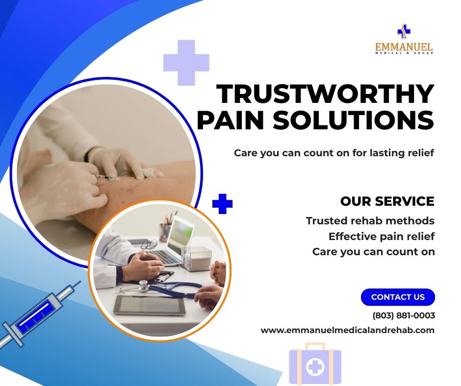 EMandRClinic's tweet image. Trusted rehab and pain management services—helping you get back to what matters most. 📞 (803) 881-0003 🌐 emmanuelmedicalandrehab.com 📍 1812 Hampton St Ste A, Columbia, SC 29201 #RehabClinic #PainSolutions #RestoreWellness #ColumbiaSC