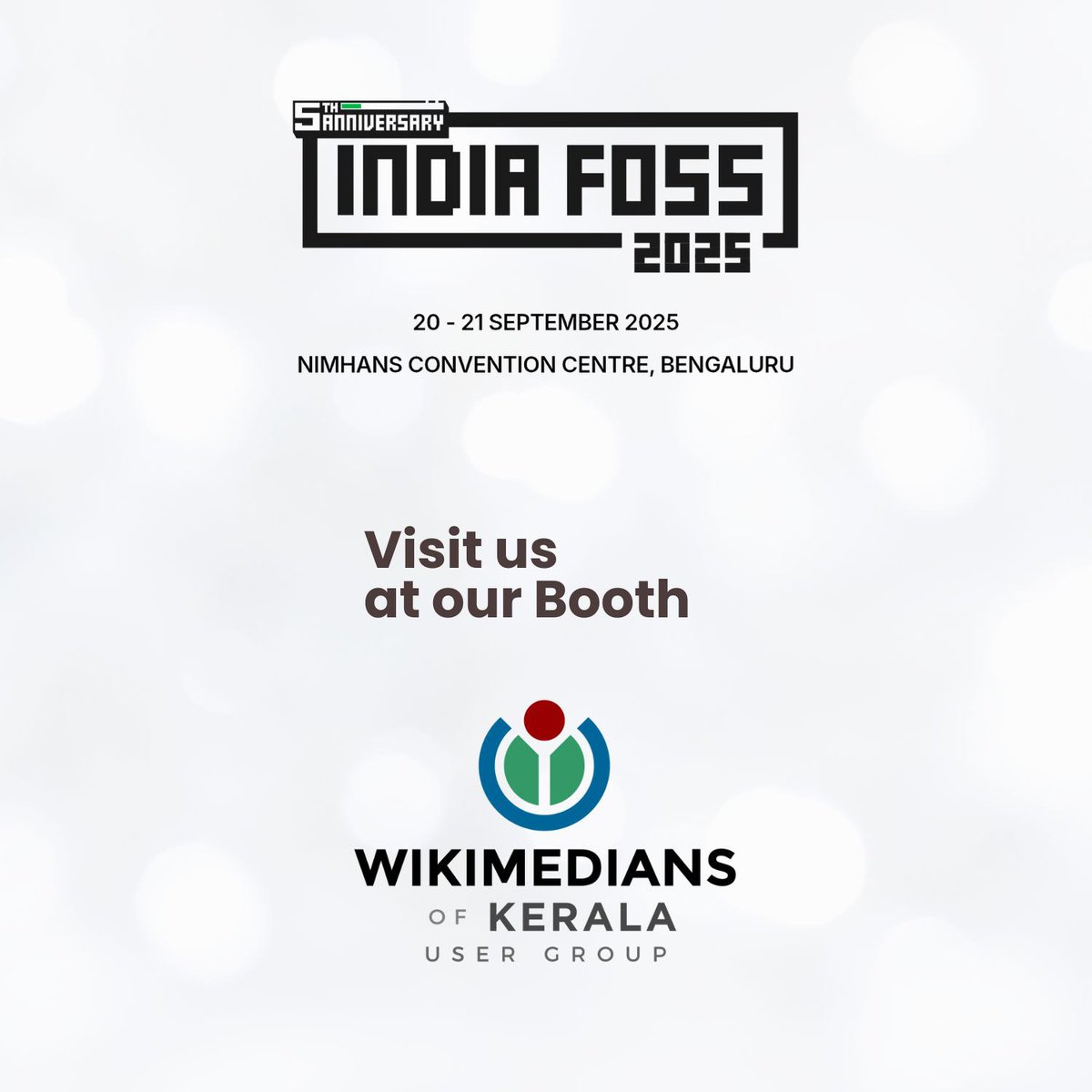 Wikimedians of Kerala UG hosted a vibrant booth at <a href="/IndiaFOSS/">IndiaFOSS 2025</a> 2025, spotlighting Wikimedia projects and inviting new contributors to join the movement.

From wiki games to live demos &amp; interactive sessions; we had something for everyone🌐

#Wikimedia #FOSS
meta.wikimedia.org/wiki/Event:Wik…