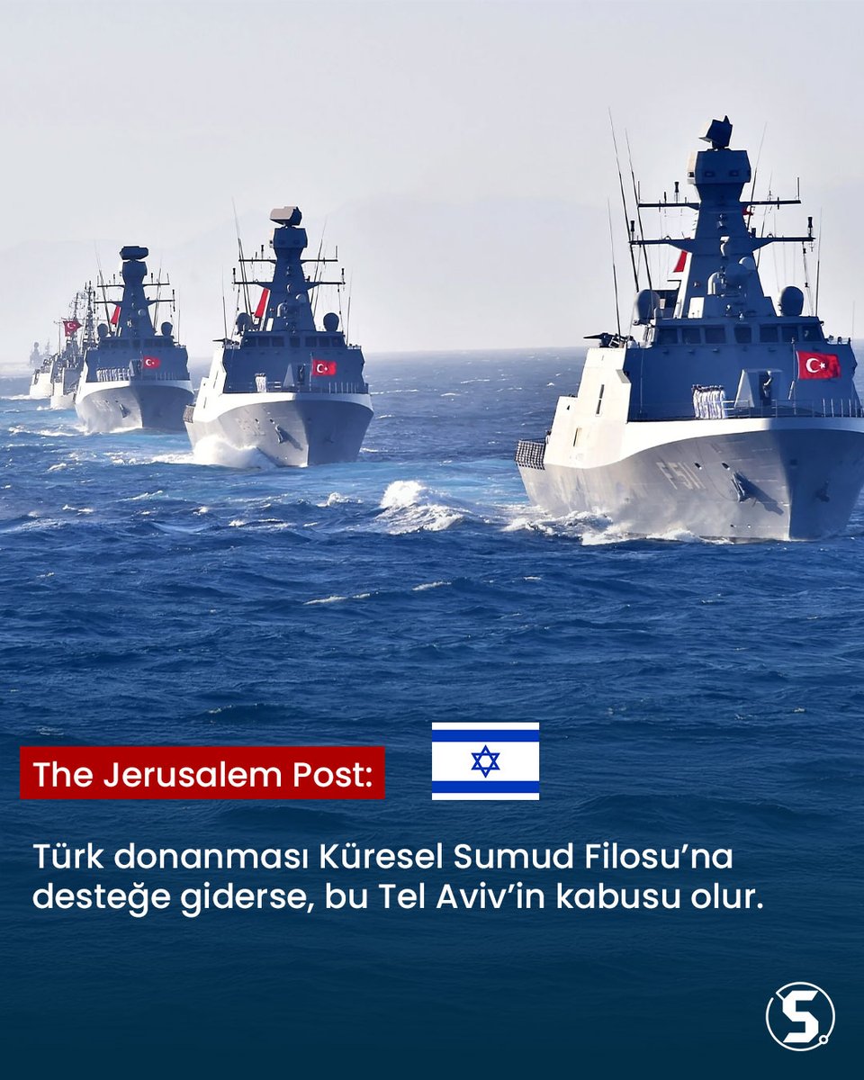 akahantr's tweet photo. The Jerusalem Post:

Türk donanması Küresel Sumud filosuna desteğe giderse, bu Tel Aviv’in kabusu olur. https://t.co/YfCZ6uiIJI