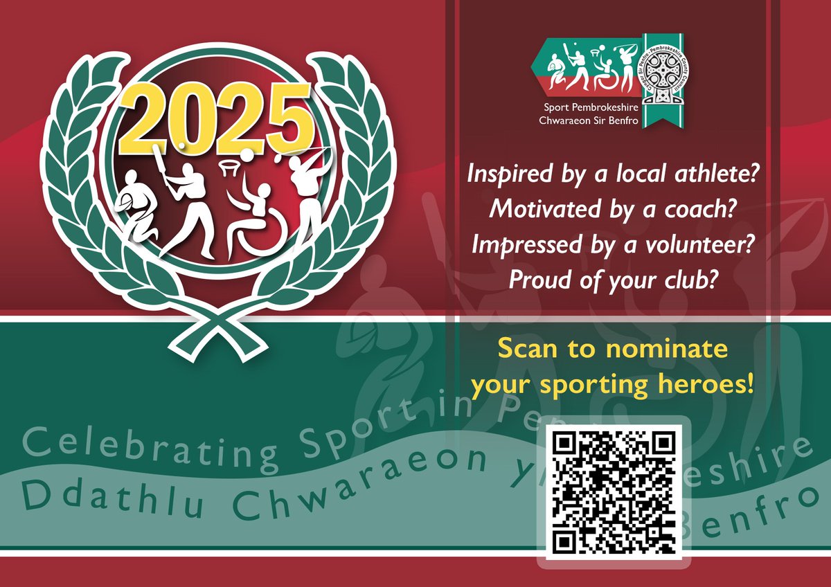 Nominations are starting to roll in for the Sport Pembrokeshire Awards 2025 ... place your nominations here ... pembrokeshire.gov.uk/forge/index.as…