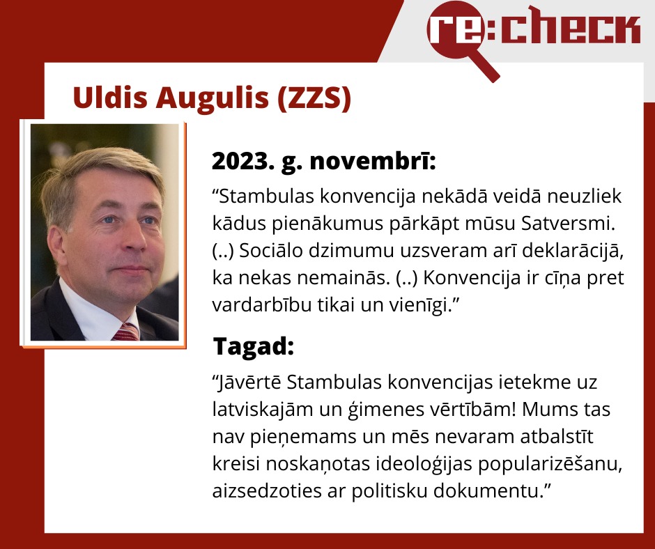 Atceraties šovu "Brīnumainās pārvērtības"? Politikā šonedēļ uzvar ir Uldis Augulis. Kā labklājības ministrs virzīja Stambulas konvencijas ratifikāciju. Kā deputāts vakar nobalsoja par ieceri no tās izstāties.