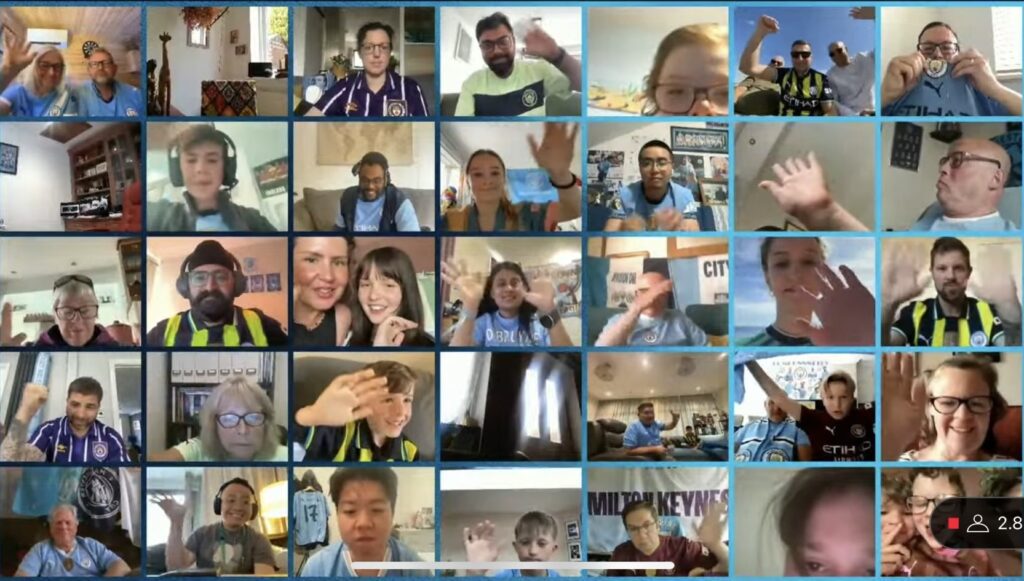 reactoo's tweet image. 🌍💙 Fans from all over the world came together for the Man City Live Watchalong, joining the action in real-time, side by side with their club. Powered by Reactoo ⚡ #ManCity #Watchalong