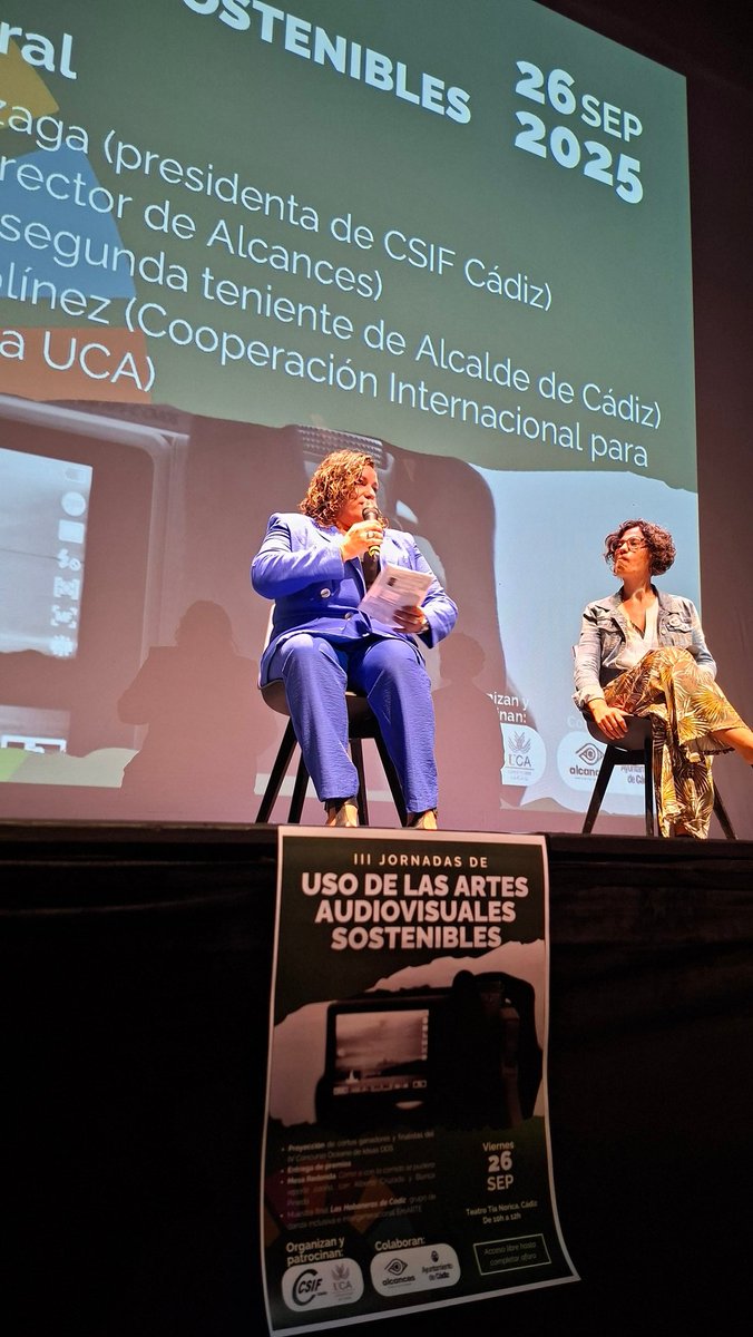 CSIF Cádiz (@csifcadiz) on Twitter photo 🌊 Comienzan las III Jornadas de Uso de las Artes Audiovisuales Sostenibles, organizadas por <a href="/CSIFCadiz/">CSIF Cádiz</a> y la <a href="/univcadiz/">Universidad de Cádiz</a> como preámbulo al festival de Cine <a href="/Alcances_Cadiz/">Alcances</a>
📽 Veremos los cortos finalistas y ganadores de nuestro IV Concurso de cortos sostenibles Océano de Ideas 🌊 Comienzan las III Jornadas de Uso de las Artes Audiovisuales Sostenibles, organizadas por <a href="/CSIFCadiz/">CSIF Cádiz</a> y la <a href="/univcadiz/">Universidad de Cádiz</a> como preámbulo al festival de Cine <a href="/Alcances_Cadiz/">Alcances</a>
📽 Veremos los cortos finalistas y ganadores de nuestro IV Concurso de cortos sostenibles Océano de Ideas