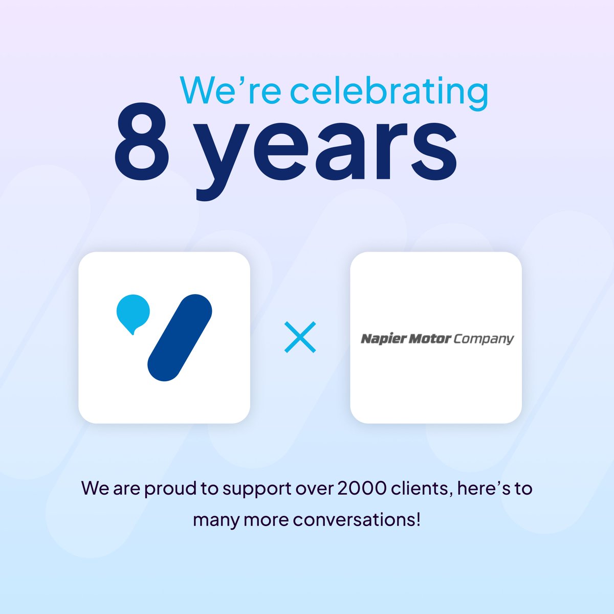 8 years with Napier Motor Company! 🎉

From capturing enquiries to connecting with customers, we've loved being part of the journey. This month alone, chats are converting at 64%,  proof that great conversations = great results.

#ClientAnniversary #VisitorChat #CustomerSuccess