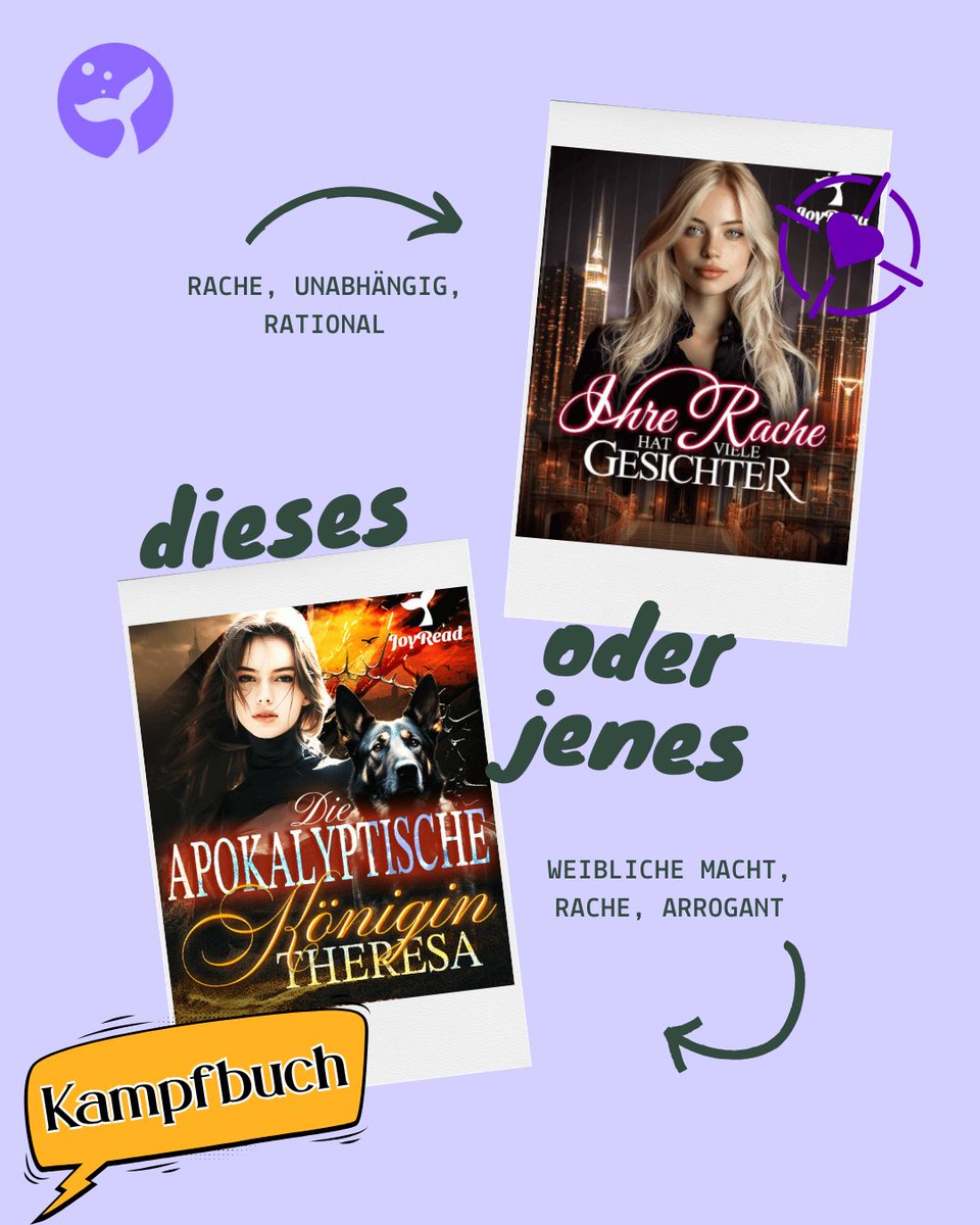 JoyreadDE's tweet photo. 🔥 Dieses oder jenes? 🔥
Magst du lieber Ihre Rache hat viele-Gesichter 🏹
Das Buch auf Link Nr. 462

oder die apokalyptische Königin Theresa 👑🐺 – voller weiblicher Macht, Arroganz und gnadenloser Rache?

Dac Buch auf Link Nr. 453

#JoyRead #BuchCommunity #DiesesOderJenes https://t.co/Hfj9UpAwEo